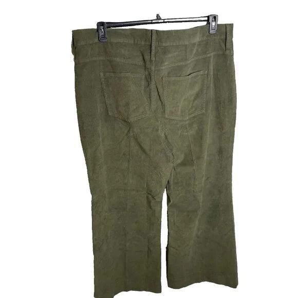 J.Crew $148 Wide-leg corduroy trouser Olive Size 37 BT922